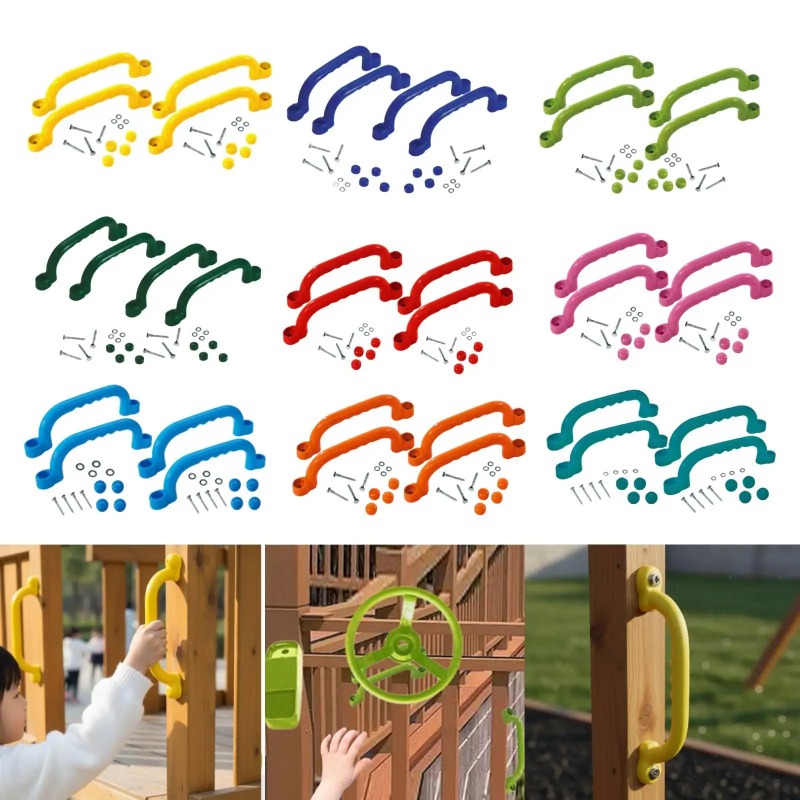 Kids Outdoor Climbing Frame - 4 Pieces Climbing Frame Handles Kids