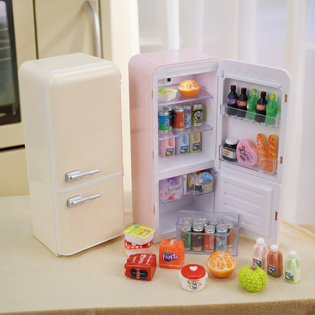 33pcs Kids Mini Fridge Playset - Kids Outdoor Kitchen Accessories 评论和价格