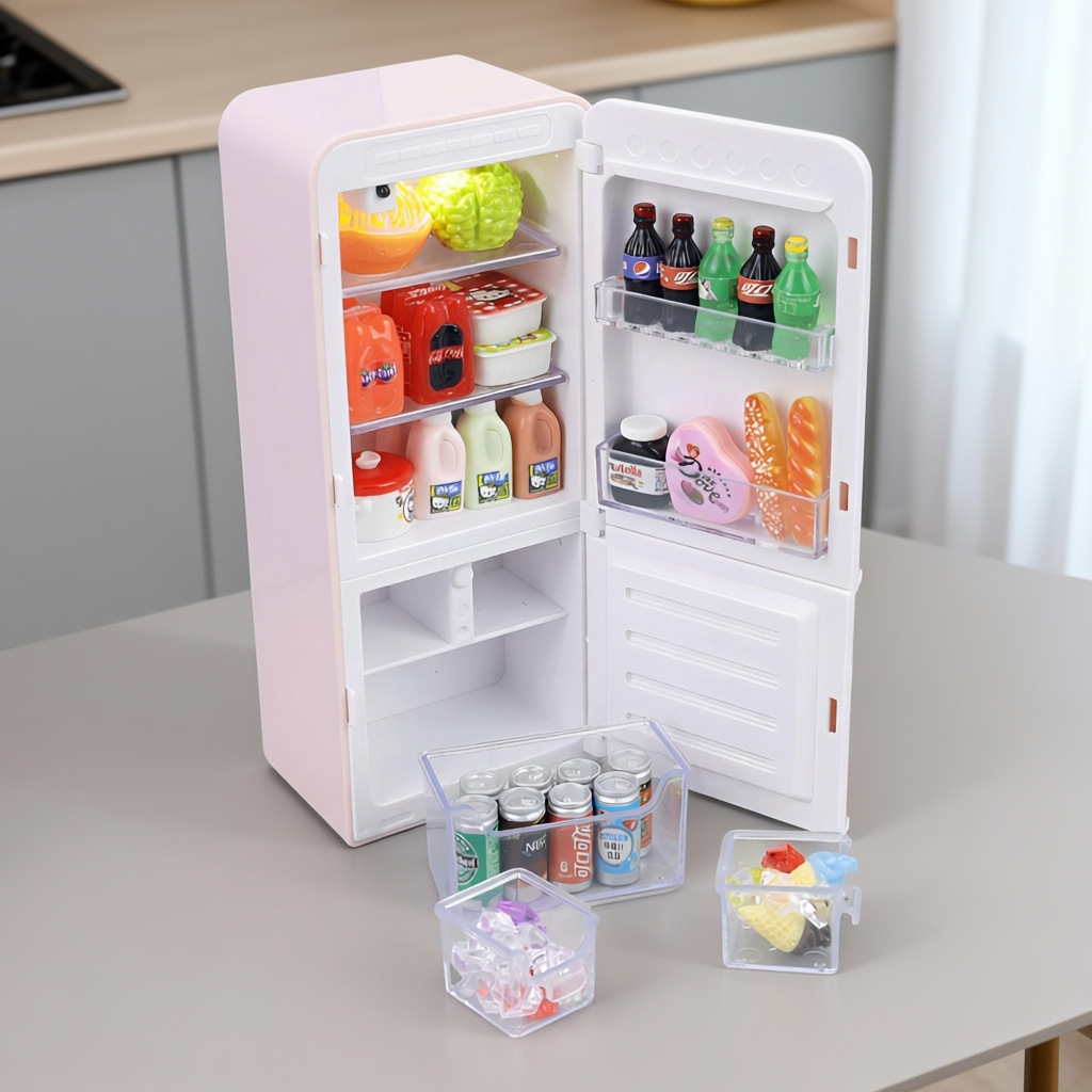 33pcs Kids Mini Fridge Playset - Kids Outdoor Kitchen Accessories 评论和价格