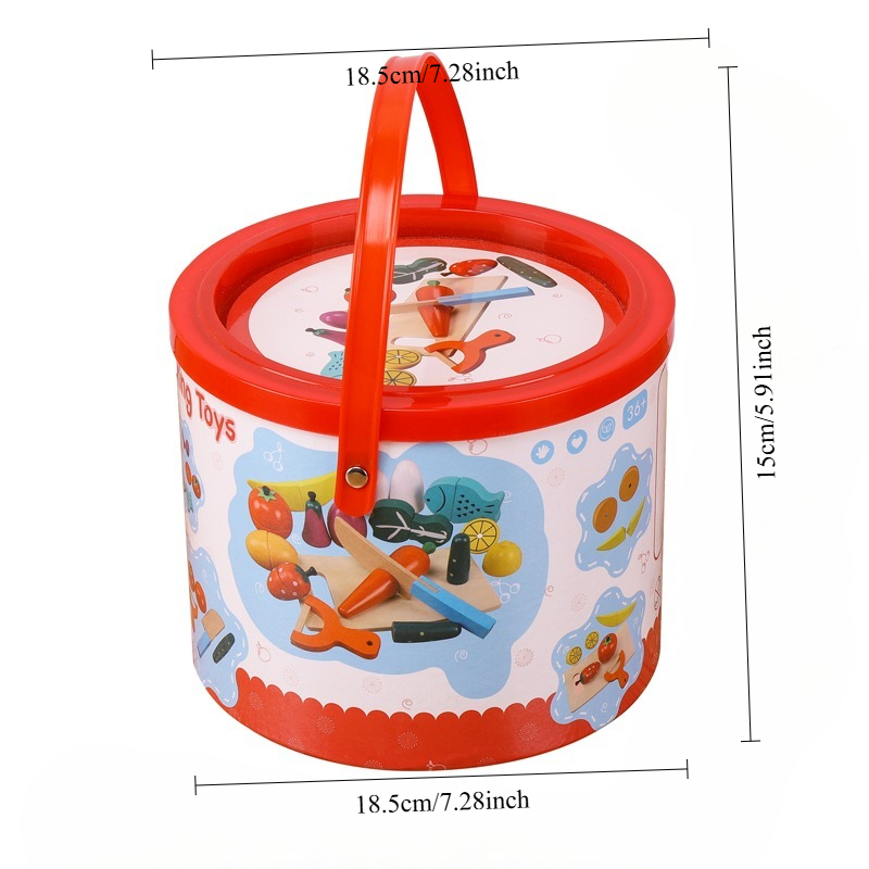 Wooden Fruit Vegetable Cutting - Kids Outdoor Kitchen Accessories 评论和价格